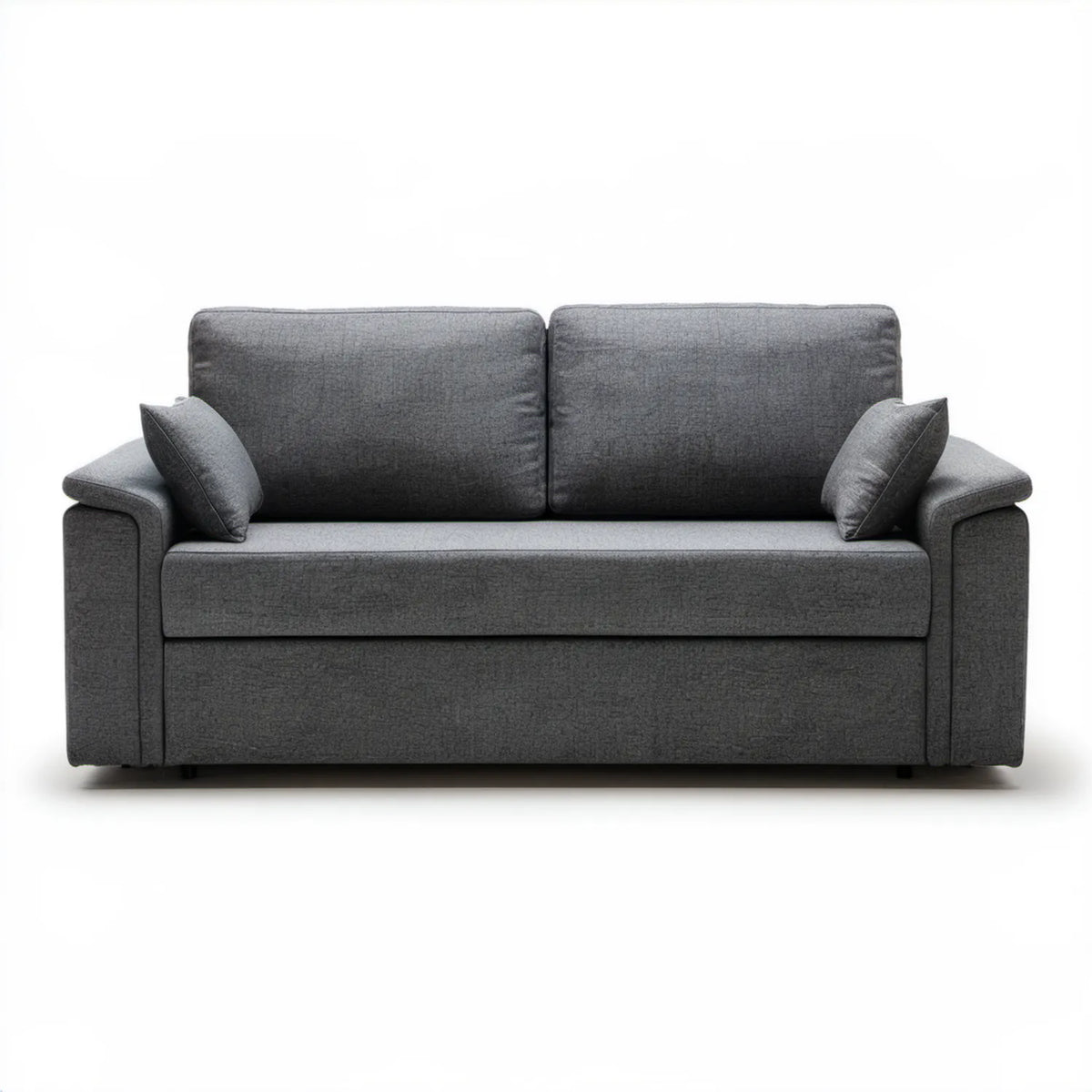 Dwuosobowa sofa z tkaniny poliestrowej, ciemnoszara, 180 × 90 × 85 cm