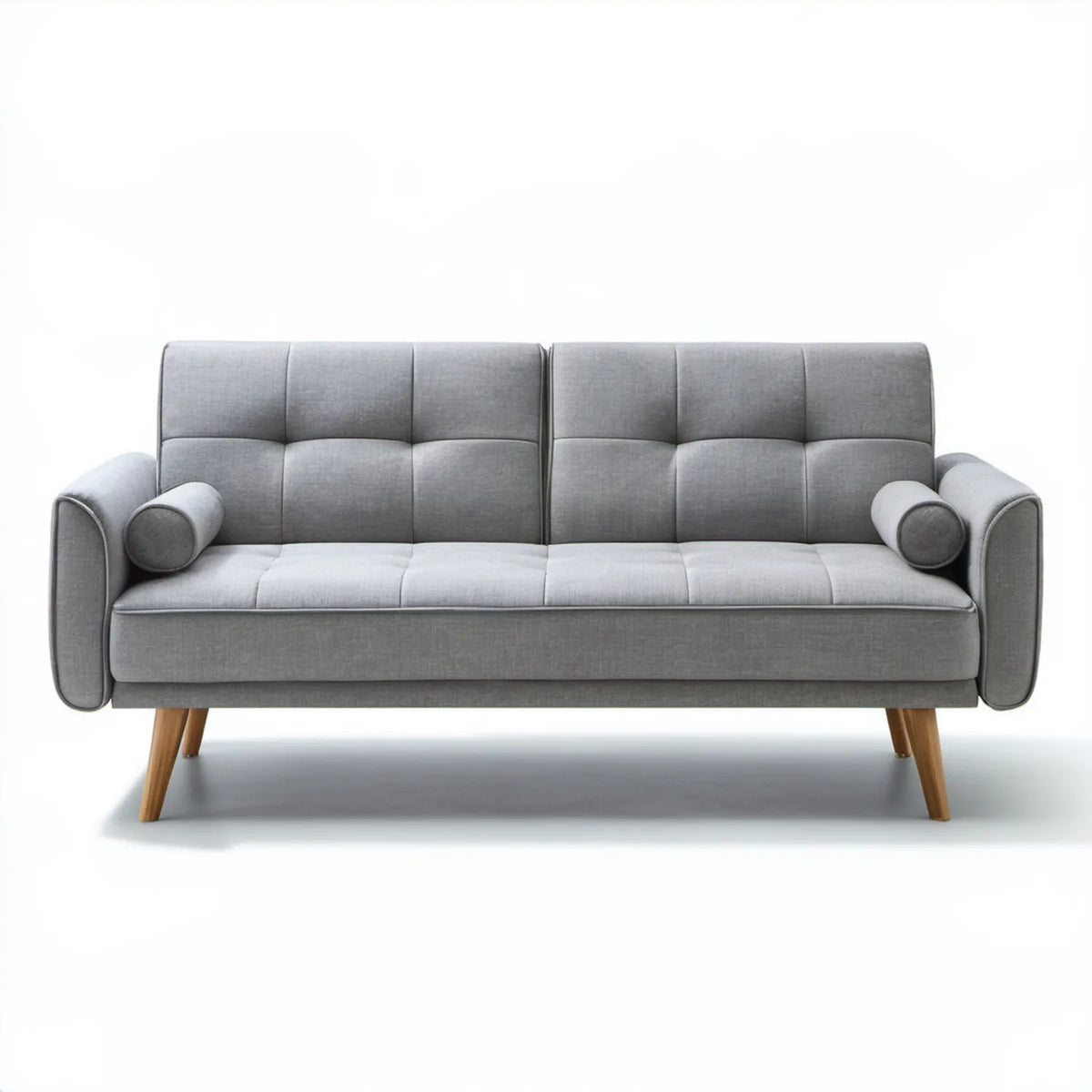 Trzyosobowa tapicerowana sofa szara 200 x 85 x 88 cm