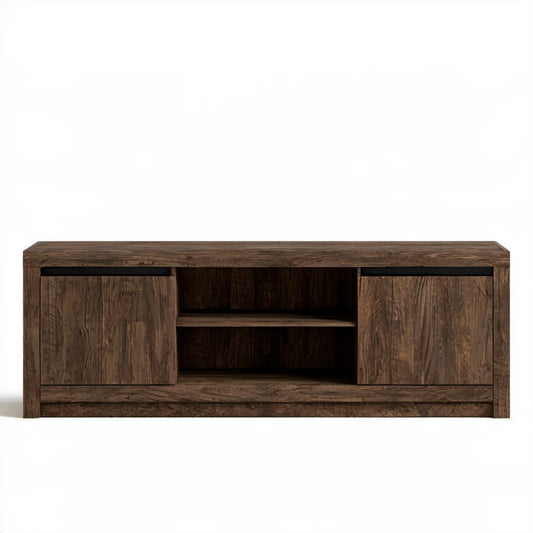 Ciemnobrązowa szafka RTV z litego drewna mango 140 x 40 x 45 cm